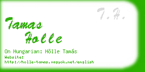 tamas holle business card