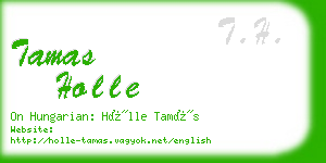 tamas holle business card